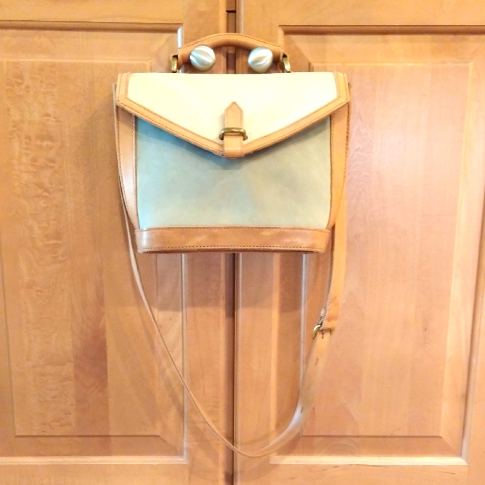 Madewell Colorblock Top Handle Bag Leather EUC